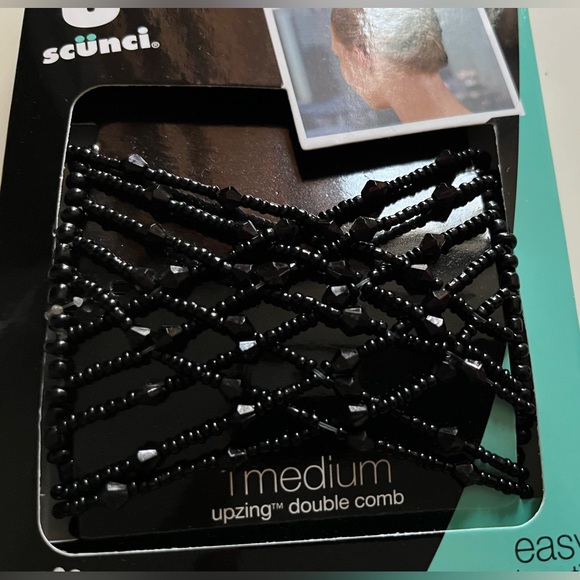 NEW - Scunci Upzing Medium Beaded Double Comb Hair Styler Accessory. - Picture 3 of 5
